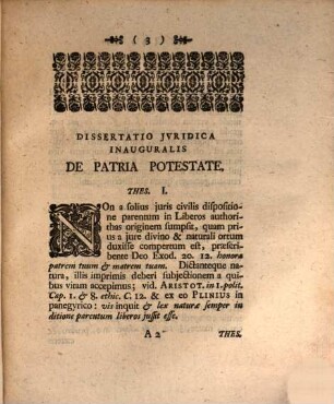 Diss. inaug. iur. de patria potestate