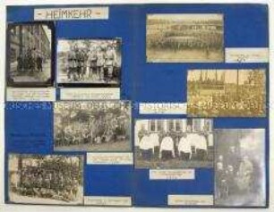 Mappe mit Fotos von heimkehrenden deutschen Kriegsgefangenen - Sachkonvolut