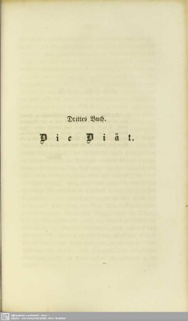 Drittes Buch. Die Diät
