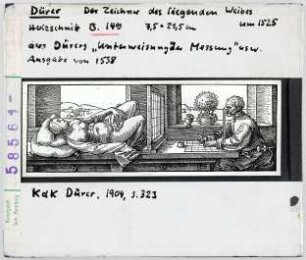 Albrecht Dürer: Der Zeichner des liegenden Weibes (aus: Unterweisung Messung)