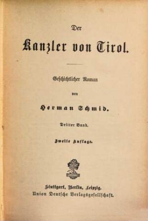 Der Kanzler von Tirol : Roman, 3