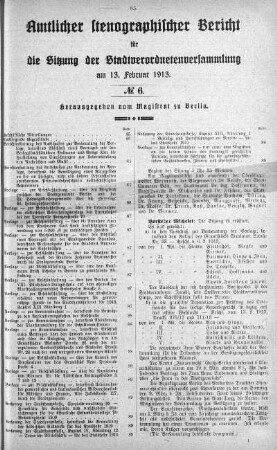 No 6, 13. Februar 1913