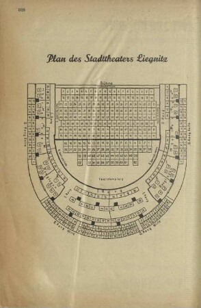 Plan des Stadttheaters Liegnitz