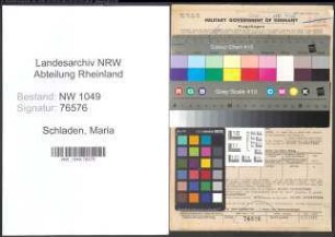 Entnazifizierung Maria Schladen , geb. 24.12.1883 (Dentistin)