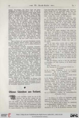 Offenes Schreiben aus Holland