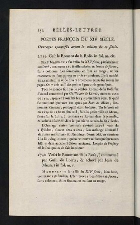 252-259, Poetes François du XIV Siecle