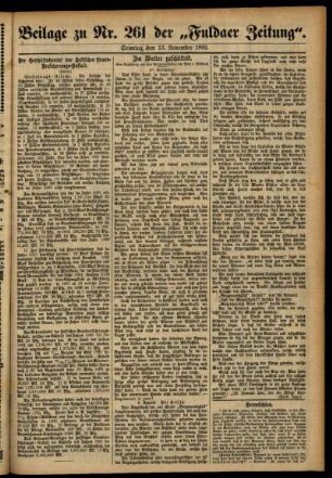 Zweite Ausgabe vom Sonntag, den 13. November 1892.