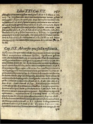 Cap. IIX. Adversus quae facta restitutio