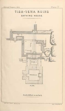 Plate "C". Tisa-Vewa Ruins. Bathing House. Plan