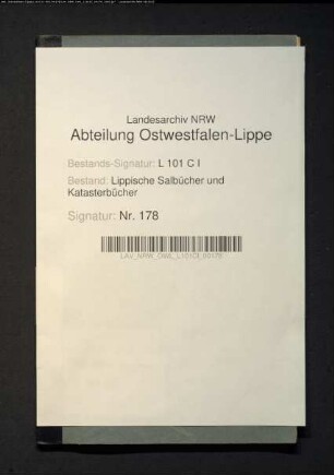 Alphabetisches Namensregister zum Meßbuch der Stadt Salzuflen von 1850 und zum Konzept des Salbuchs von 1853