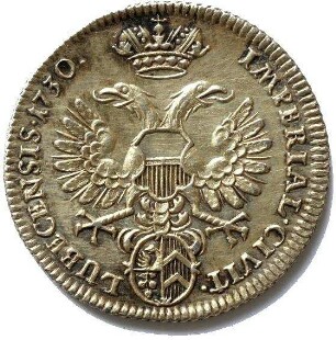 Silberabschlag des Dukaten im Wert eines Achtel Reichstalers