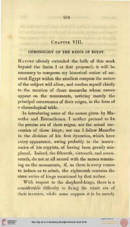 Chapter 8: Chronology of the Kings of Egypt