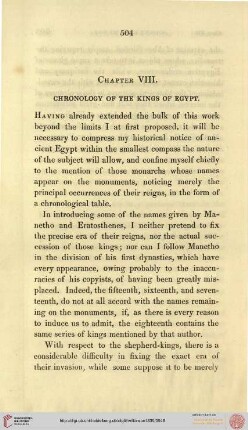 Chapter 8: Chronology of the Kings of Egypt