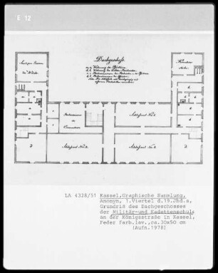 Kassel & Kriegsschule (Militär- und Kadettenschule) & Königsstraße & Dachgeschoß