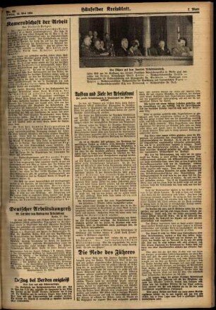 Zweite Ausgabe vom Freitag, den 18. Mai 1934.