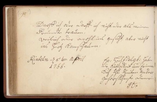 Eintrag (Rinteln, 05.04.1766)