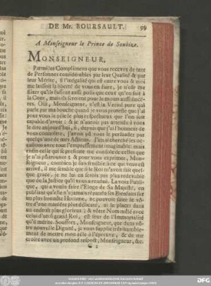 A Monseigneur le Prince de Soubize.