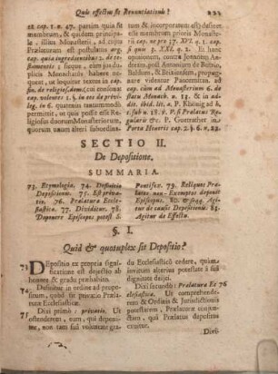 Sectio II. De Depositione.