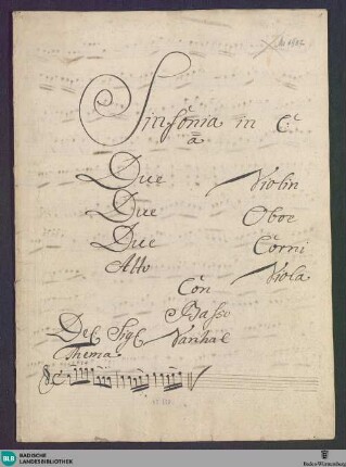 Symphonies - Don Mus.Ms. 1987 : C; BryVa C14