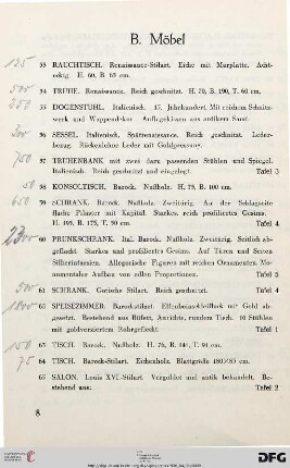 B. Möbel (Nr. 53-82)