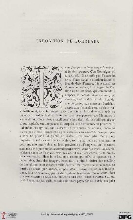 2. Pér. 8.1873: Exposition de Bordeaux