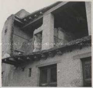 Herculaneum, Casa di Nettuno e Amphitrite, Obergeschoß von der Straße her gesehen