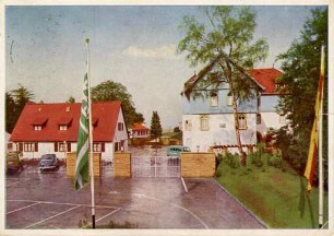 Postkartenalbum mit Motiven von Durlach. "Sportschule Schöneck Karlsruhe-Durlach"