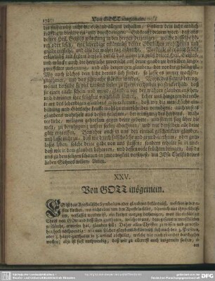 XXV. Von Gott insgemein