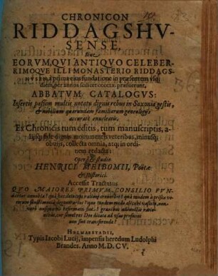 Chronicon Riddagshusense