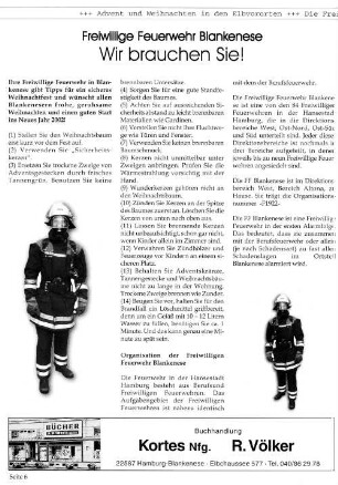 Freiwillige Feuerwehr Blankenese. Wir brauchen Sie!