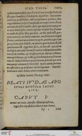 Beati Irdae Apostoli Epistola Catholica