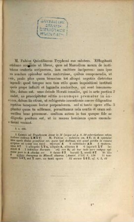 M. Fabi Quintiliani Institutionis oratoriae libri duodecim. 1