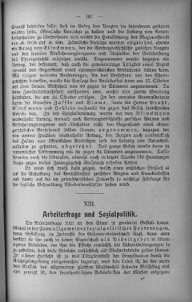 XIII. Arbeiterfrage und Sozialpolitik.