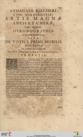 Liber Quintus: Ovronographia Gnomonica, sive de totius primi mobilis doctrina in quibuscunque planis sciatherice repræsentanda