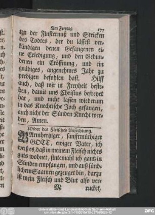 Wider des Fleisches Anfechtung.