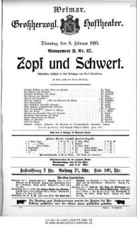 Zopf und Schwert