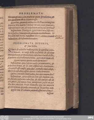 Problemata Diversa, & sane utilia.