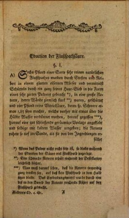 Ueber die neuern Gegenstände der Chymie. 4, Vorzüglich über Flußspathsäure und die neuentdeckte Ordnung chymischer Elemente