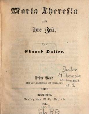 Maria Theresia und ihre Zeit, 1