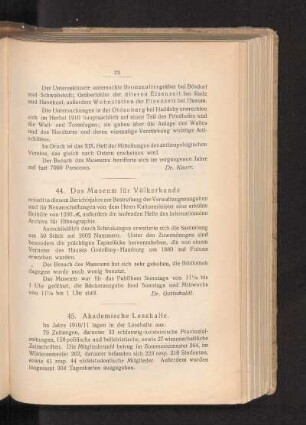 45. Akademische Lesehalle.