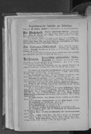 Empfehlenswerthe Schriften zur Judenfrage.