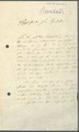 Brief von Johann Jakob Bernhardi an Unbekannt
