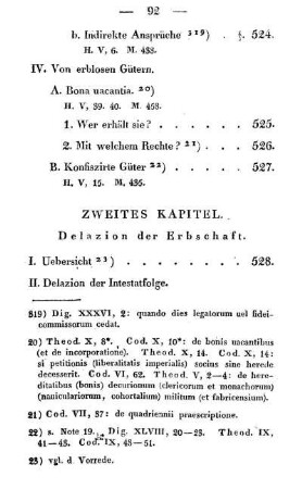 Zweites Kapitel. Delazion der Erbschaft