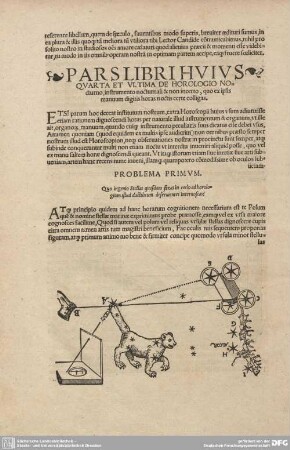 Pars Libri huius quarta et ultima der Horologio Nocturno...