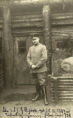 Ritter, Heinrich; Leutnant der Landwehr, geboren am 25.12.1884 in Neckarbischofsheim