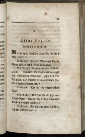XI. Offne Gegend. Salomo Markolph.