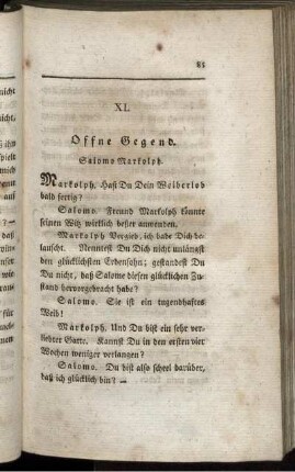 XI. Offne Gegend. Salomo Markolph.