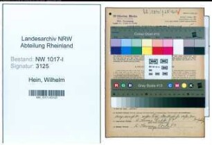 Entnazifizierung Wilhelm Hein , geb. 30.11.1911 ()