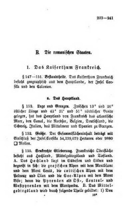 B. Die romanischen Staaten