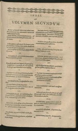 Index Ad Volumen Secundum